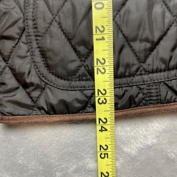 Banana Republic Quilted Field Vest Womens S Black Quilted Full-Zip Equestrian - Picture 10 of 10